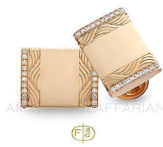 Faberge gold and diamond cufflinks 2